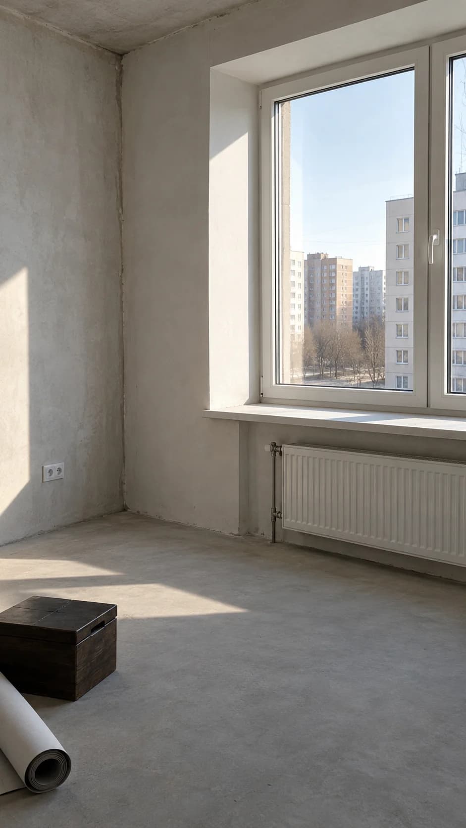 Комната без чистовой отделки Комната без чистовой отделки